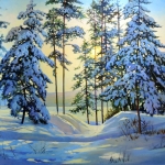 Татьяна Краснощекова (г. Самара)
Волжские зимы. 2020
холст, масло