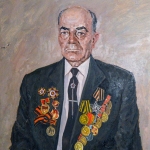 Портрет Калюжного Андрея Тимофеевича. Художник: Ельцов Н.