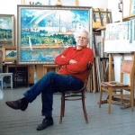 Юрий Иванович Филиппов в своей мастерской